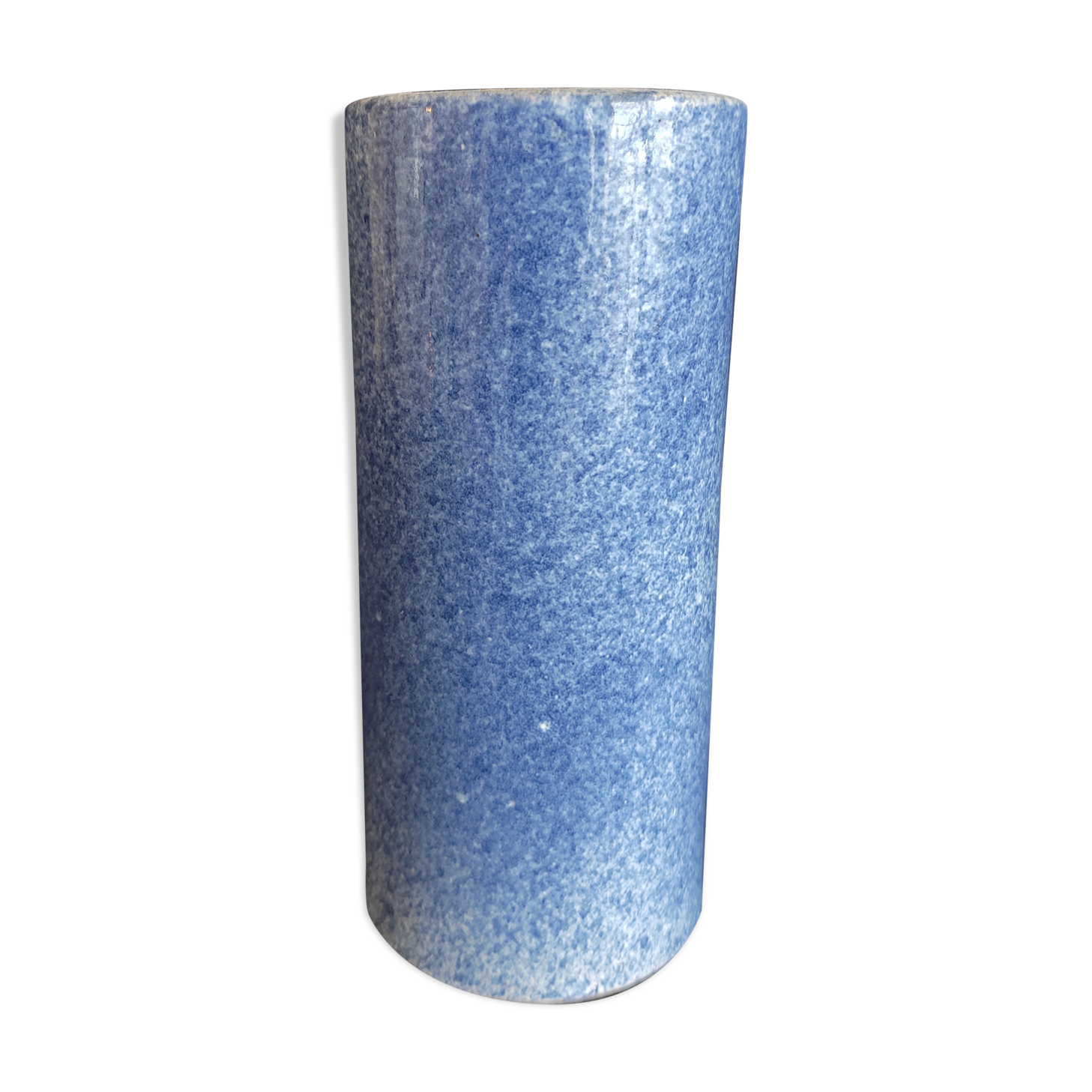 Chiné blue vase