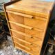 Small wooden chest of drawers from the 1950s.