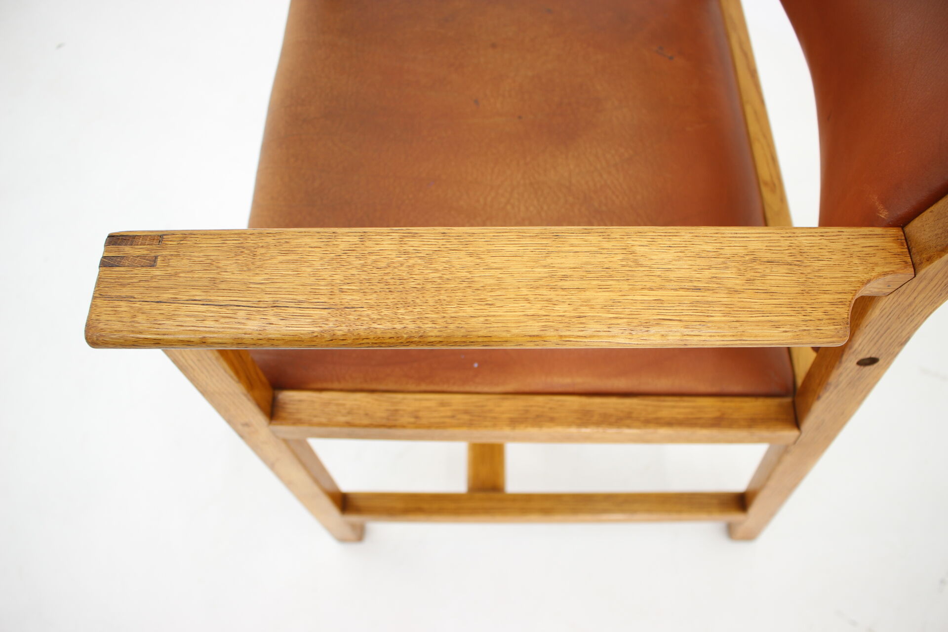 1960s Borge Mogensen Oak and Leather Desk Chair, Denmark