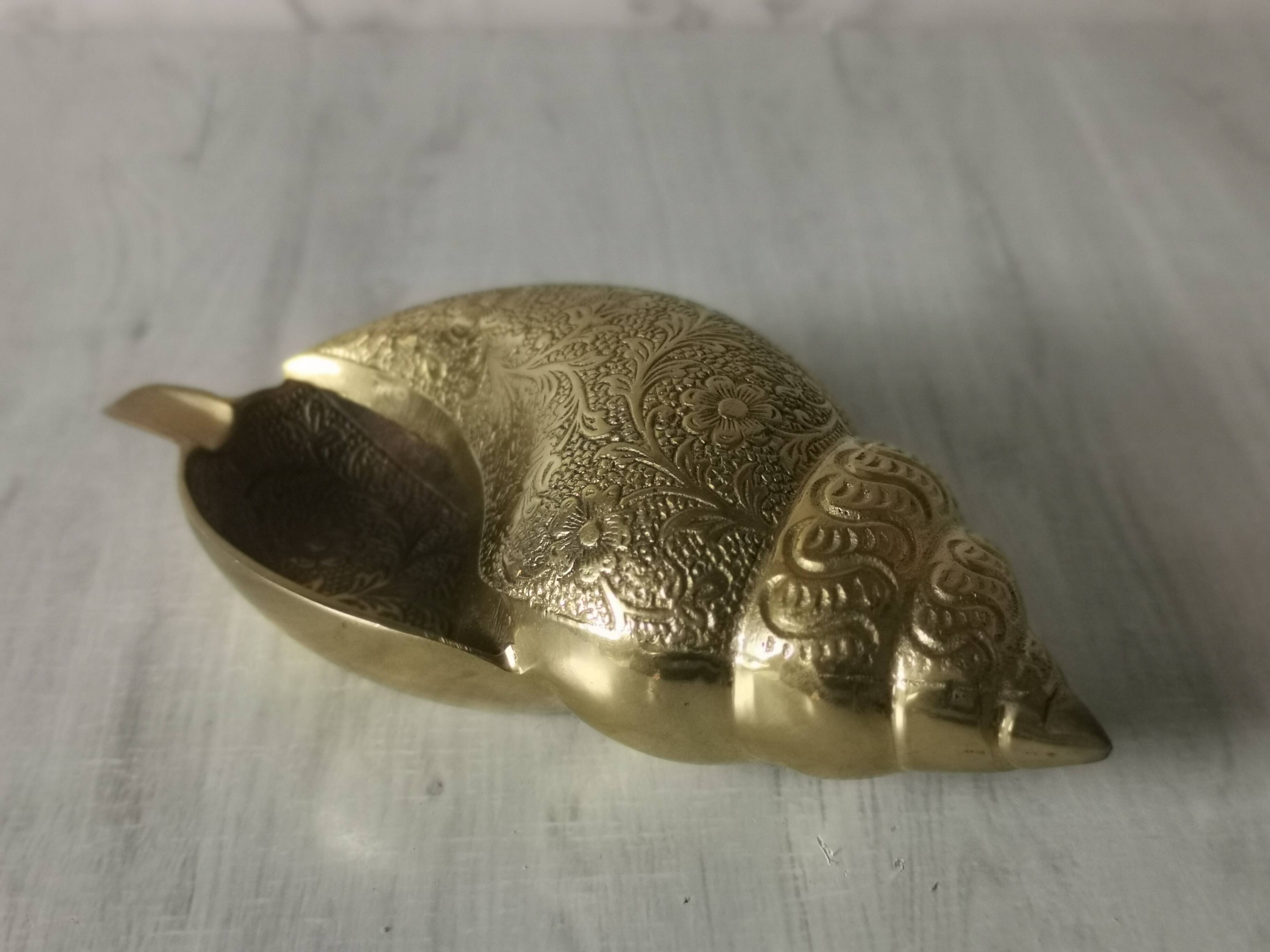 Brass shell ashtray