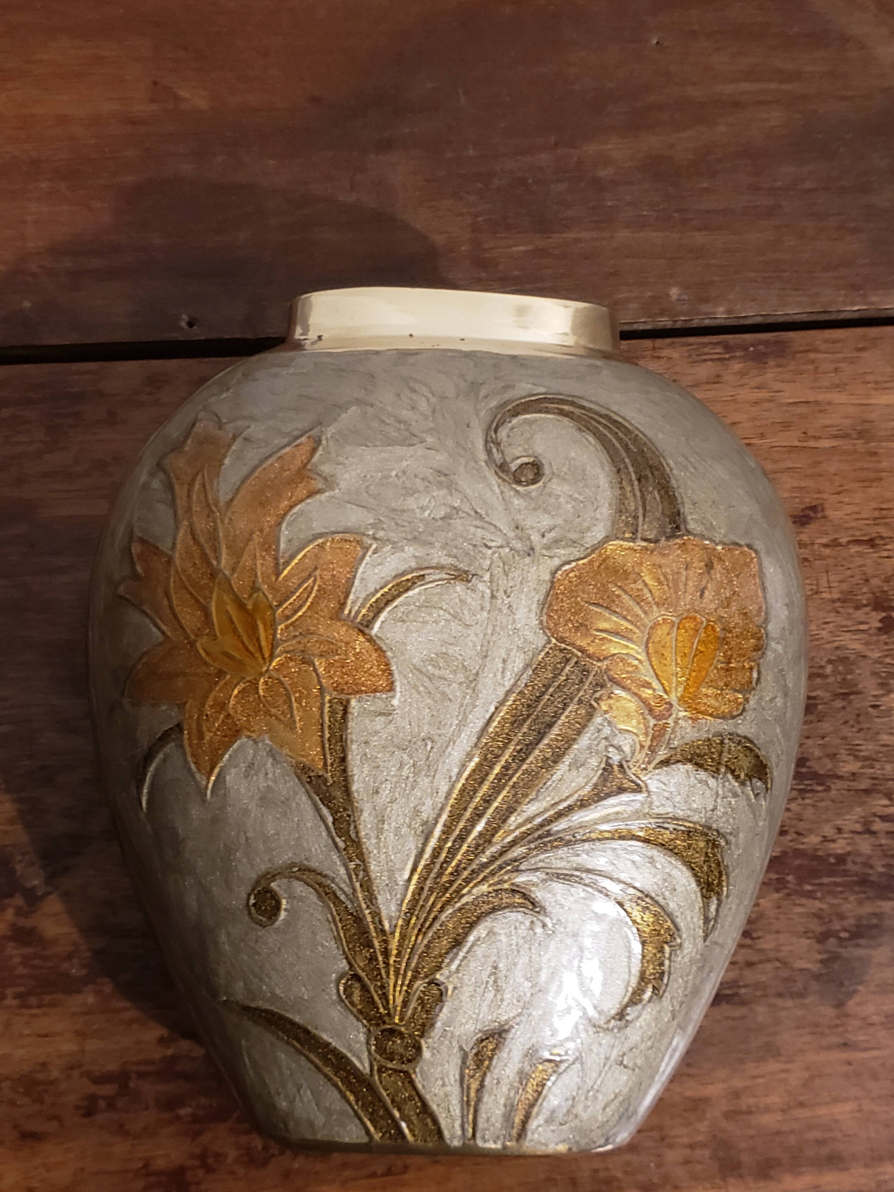 Small brass vase