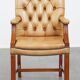Cowhide Leather Chesterfield Dining / Side Chair in English Style