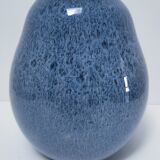 Blue design glazed ceramic vase Holland 90s