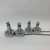 Set of 2 Space age chrome bedside lamps , 1970’s