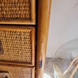 Rattan chest of drawers circa 1970, Dal Vera