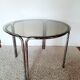 Space Age dining table smoked glass - chrome 70's