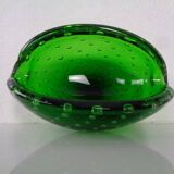 Green Sommerso Murano Glass Ashtray, Italy, 1960s