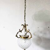 Lustre en verre ciselé