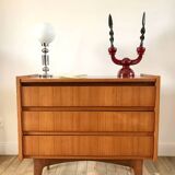 Scandinavian teak dressing table chest of drawers, Danish design, 1960s