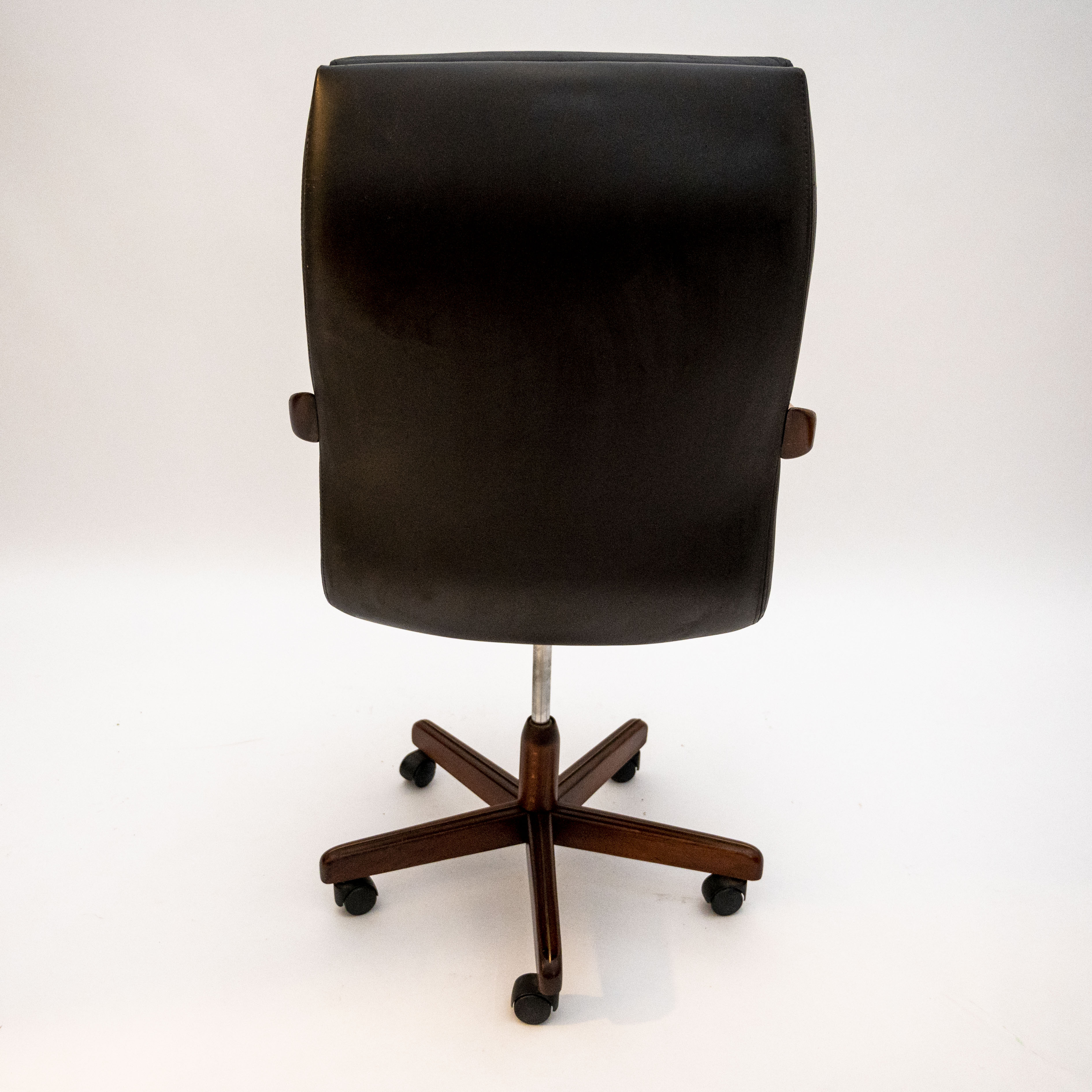 Fauteuil de bureau vintage en cuir