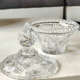 Elegant crystal candy box, with geometric design, Boho-Chic style
