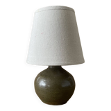 Small old enamelled sandstone lamp