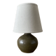 Small old enamelled sandstone lamp