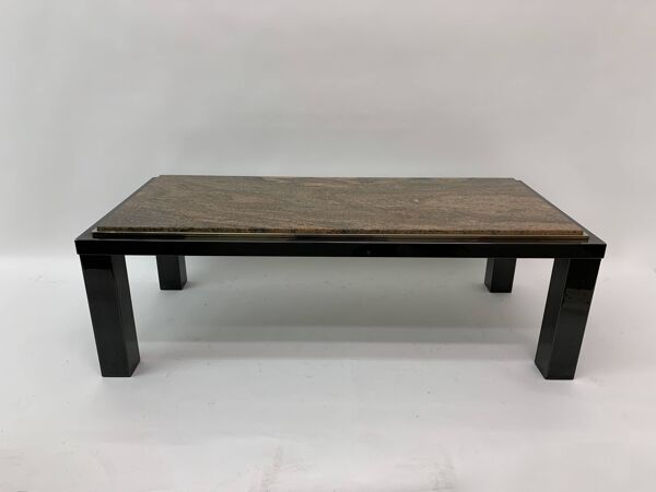 Table basse en granit Hollywood Regency du milieu du siècle par Fedam Design Belgium