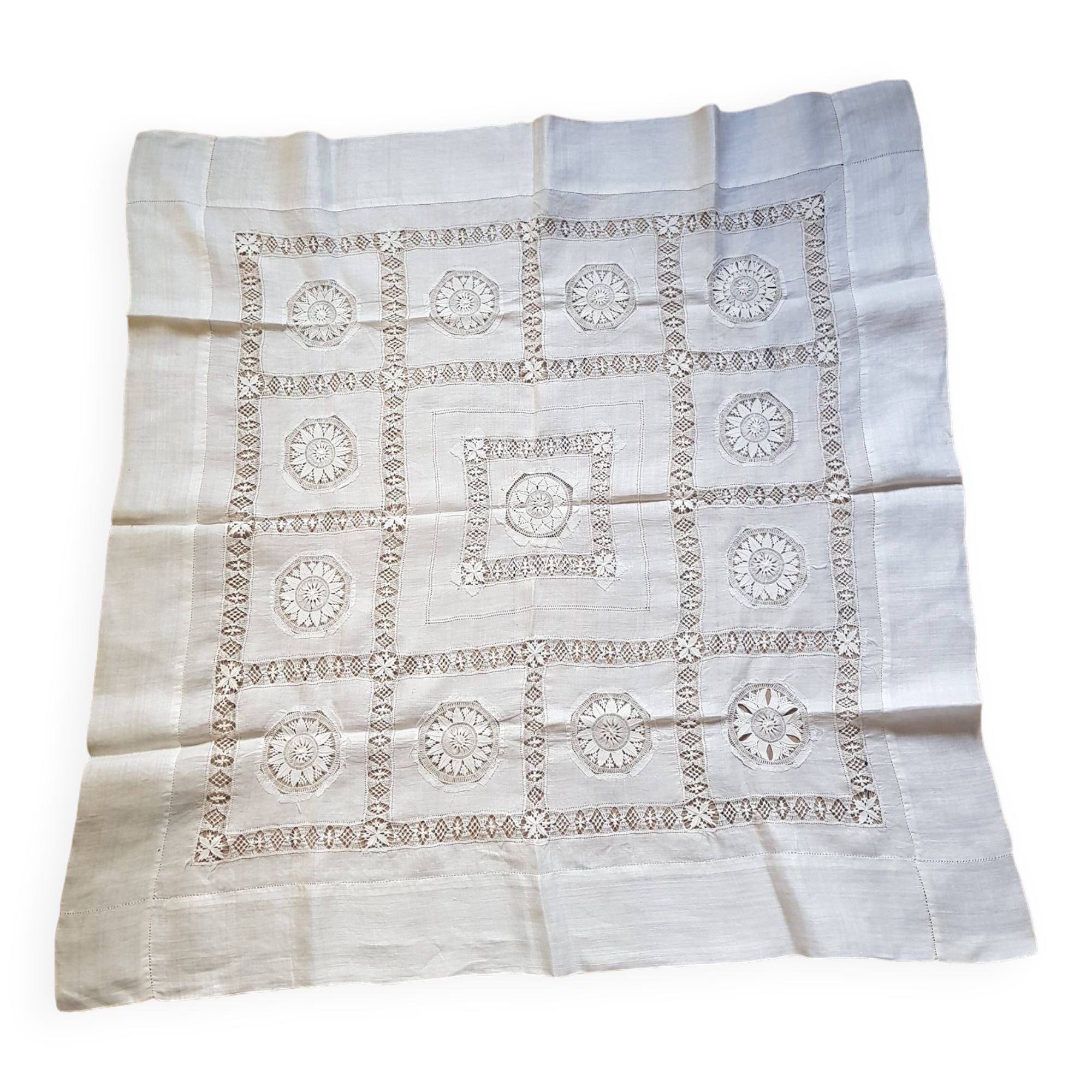 Hand embroidered tablecloth