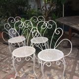 2 armchairs & 2 chairs, wrought iron1950