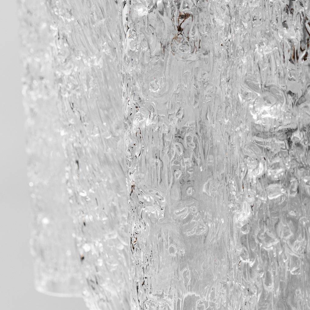 1960s vintage modern antique blown murano glass 3-light chandelier