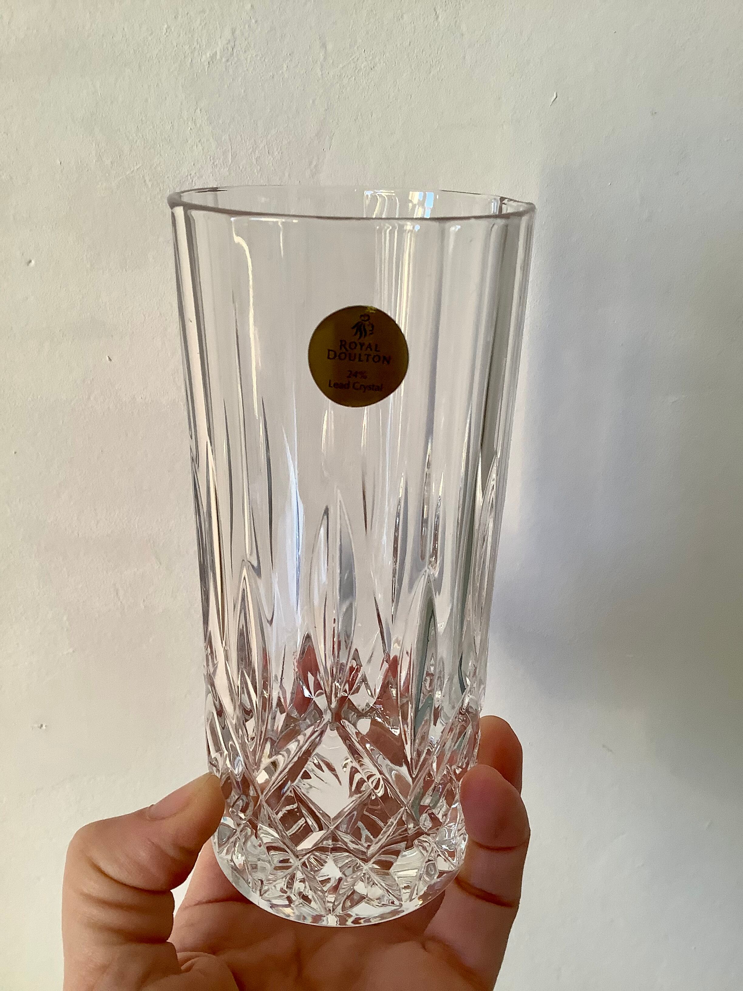 Set of 4 glasses high long drink cocktail crystal Royal Doulton