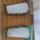Pair of wall lights from the 50s/60s, metal and perspex.