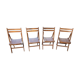 4 folding teak chairs