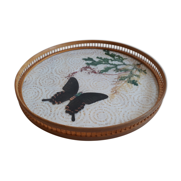 Plateau de service papillon