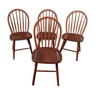 Set of 4 Scandinavian bar chairs from the 60s