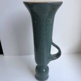 bougeoir en grès bleu vintage