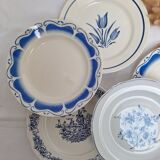 Vintage blue dinner plates