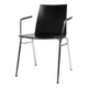 Mid-century modern black design chair in with armrests, Belgium