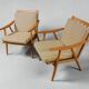 Pair of "boomerang" armchairs by Antonin Suman for TON "Thonet" 1960