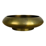 Vintage round gold-plated brass pocket tray