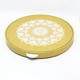 Plat de gâteau moderniste jaune Allemagne, années 60