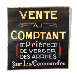 Affichette vente au comptant
