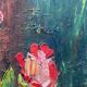 Oil on cardboard 20th century still life with flowers