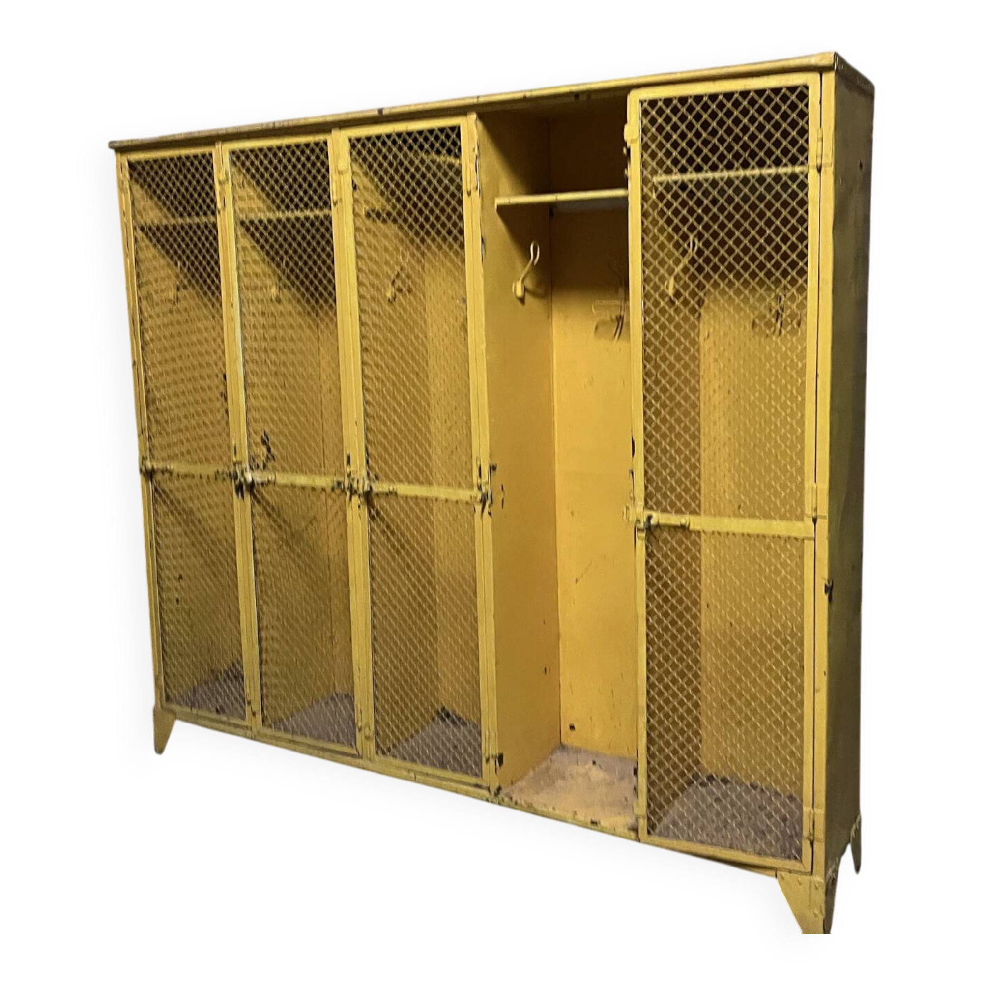 antique metal cloakroom