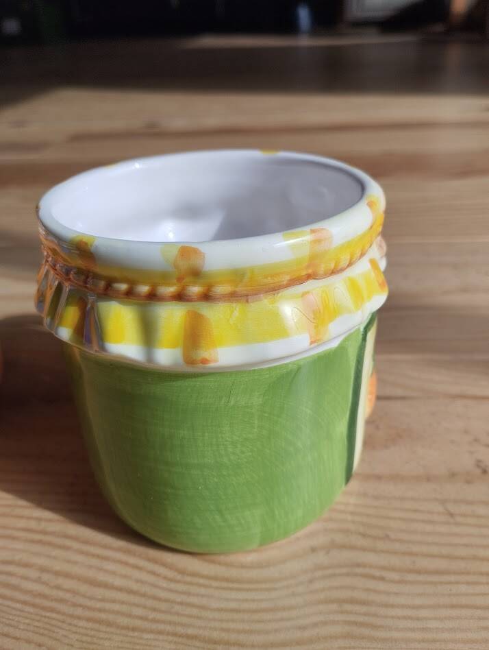 Retro ceramic barbotine kitchen set