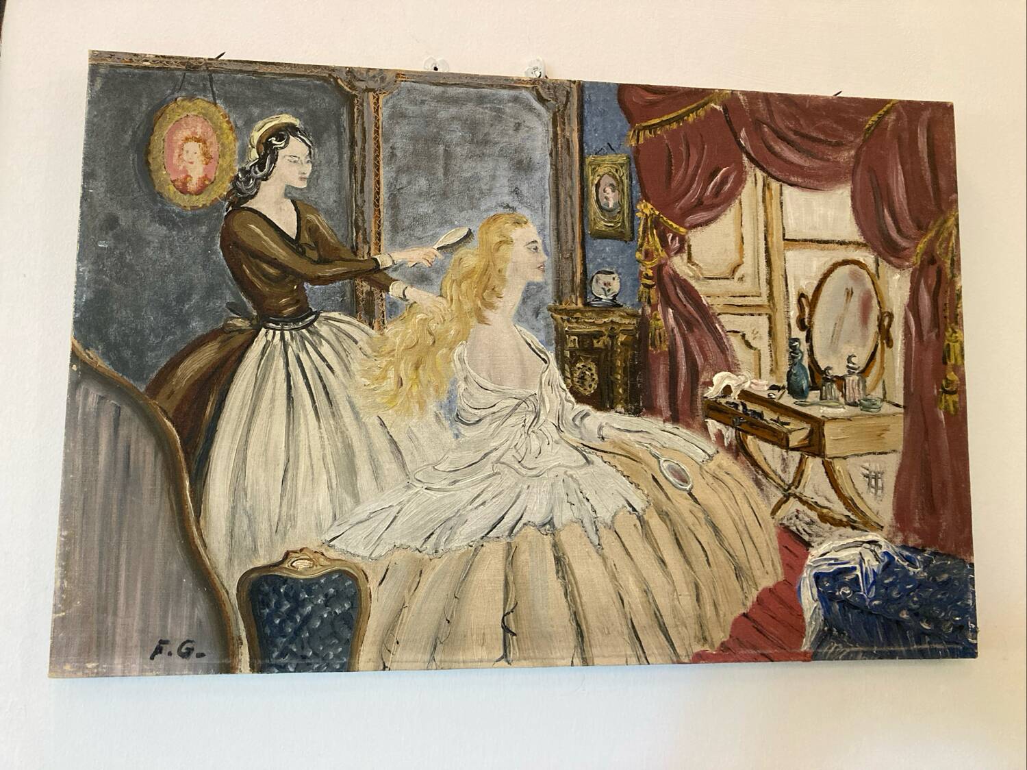 Huile sur toile illustration mode