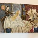 Huile sur toile illustration mode