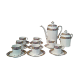 Fine porcelain coffee service art deco 21 pieces Limoges