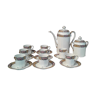 Fine porcelain coffee service art deco 21 pieces Limoges
