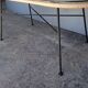 Vintage rattan and metal design coffee table
