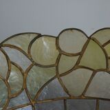 Large hanging in green mother-of-pearl and brass