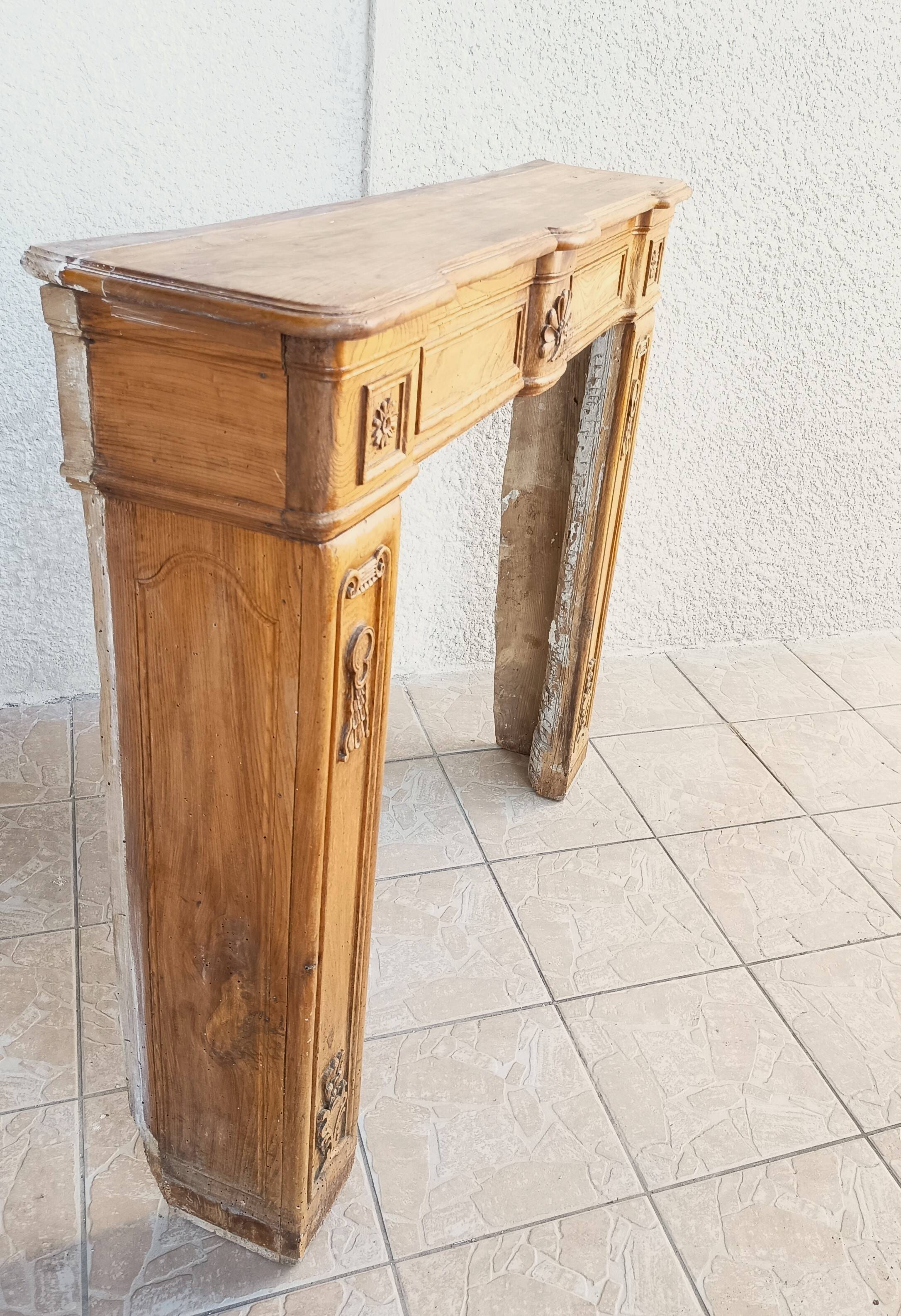 Oak mantelpiece