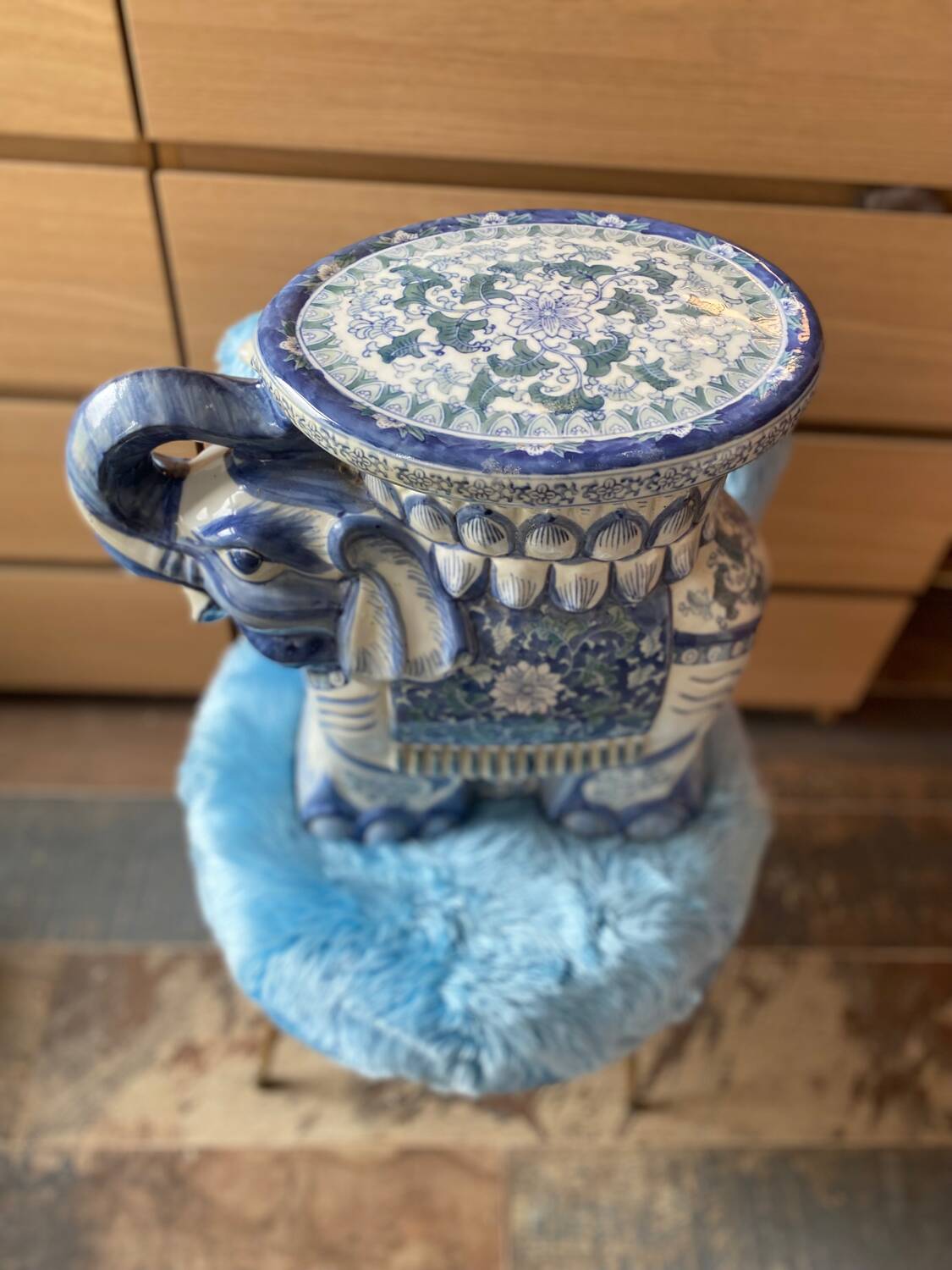 Glazed ceramic elephant