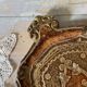 Small ochre and gold Florentine tray