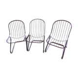 Chrome-plated steel chairs