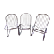 Chrome-plated steel chairs