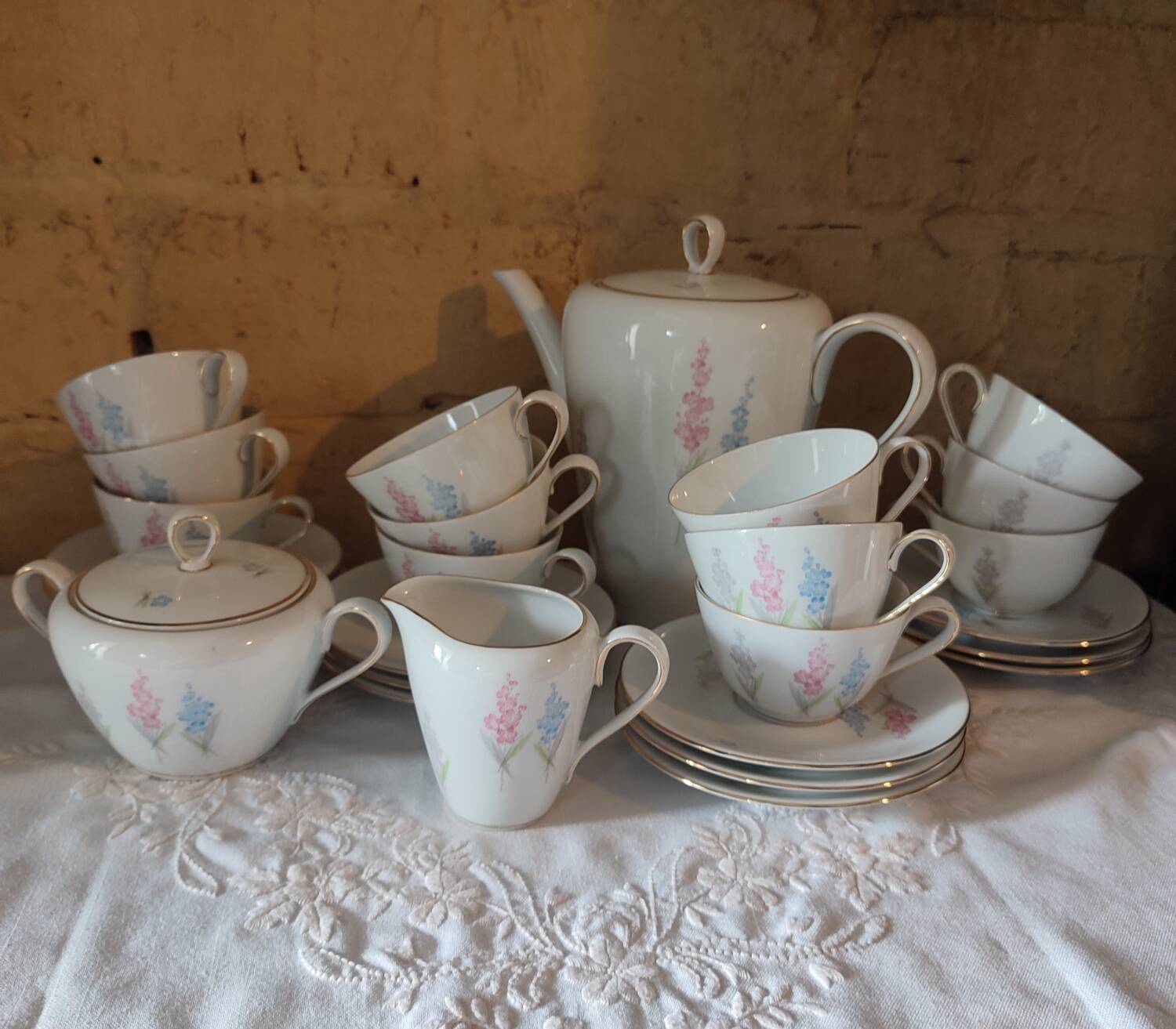 Coffee service Porcelain PMR Jaeger & Co Bavaria model Lindau