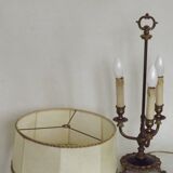 French Empire Style 3 Light Boulotte Table Lamp with Lion Feet and Shade