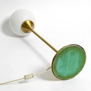 1960s table or floor lamp with a large glass ball from Sölken Leuchten